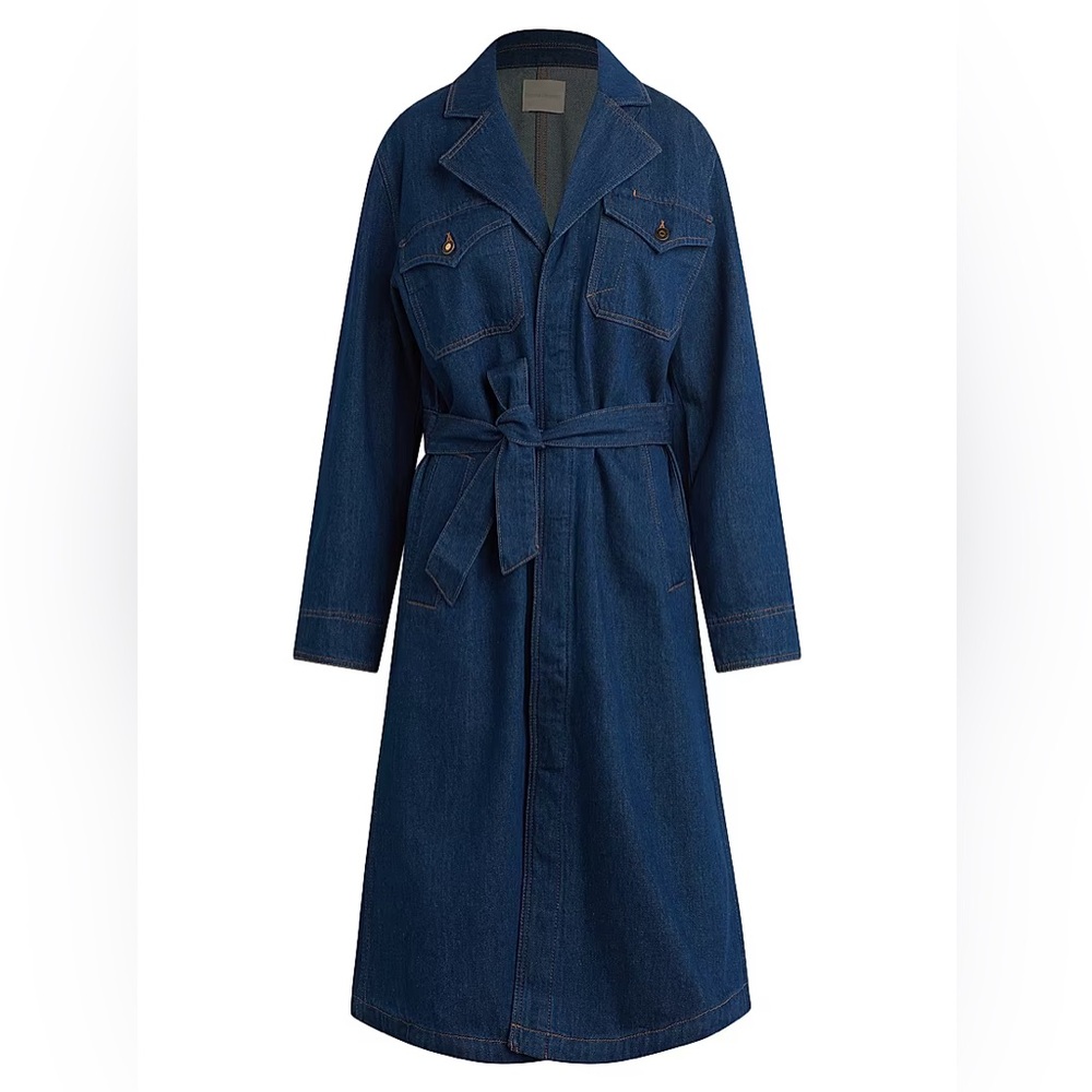 Favorite Daughter Boulevard Denim Trench Coat - Picture 7 of 11